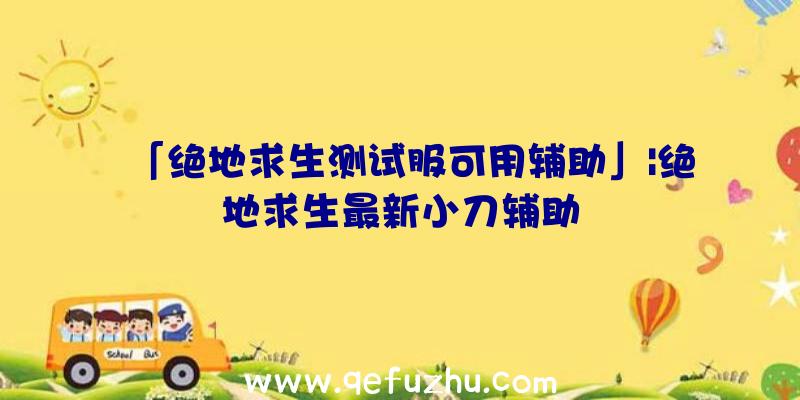 「绝地求生测试服可用辅助」|绝地求生最新小刀辅助
